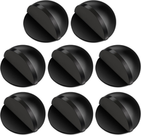 TüRstopper Wandschutz 8 StüCk Edelstahl Schwarz Selbstklebend