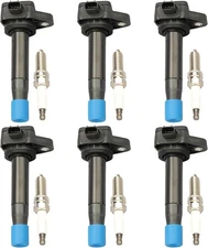 6x Ignition Coil & Spark Plug For Honda Accord Crosstour Odyssey 3.5L V6  UF603