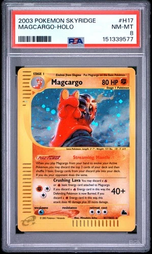 Pokemon Magcargo Holo Skyridge H17/144 PSA 8