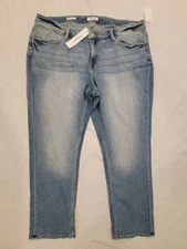 Women's plus 22 VIGOSS jeans: Thompson Tomboy Fit, Medium Wash, NWT NEW 