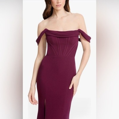 Dress The Population Melania Off Shoulder Slit Gown Formal Evening Dress SZ LG | eBay Dress The Population Melania Off Shoulder Slit Gown Formal Evening Dress SZ LG | eBay