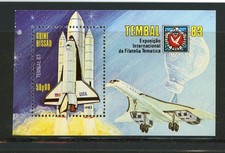 Guinea Bissau 1983 SG MS 742 Tembal 83 Rocket Balloon   Concorde Air  MNH