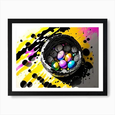 Ostereier 3 Kunstdruck gerahmt Wandbild Poster Leinwanddruck Bild
