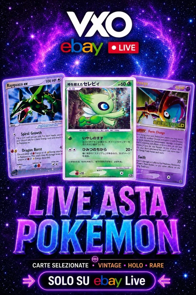LIVE ASTA POKEMON - TCG CARDS - VXO SHOP