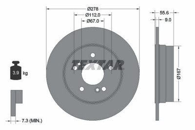 2x Bremsscheibe Hinterachse für CHRYSLER MERCEDES-BENZ CROSSFIRE Roadster