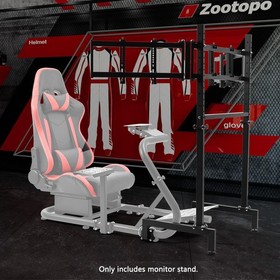 Zootopo Triple Monitor Mount Stand Fit For Round Tube Racing Simulator Cockpit