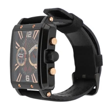 Analog Quartz Chronograph Watch Rectangular Dial Water Resistant Business Watch