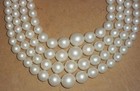 VINTAGE 4 STRAND FAUX PEARL NECKLACE — photo 3