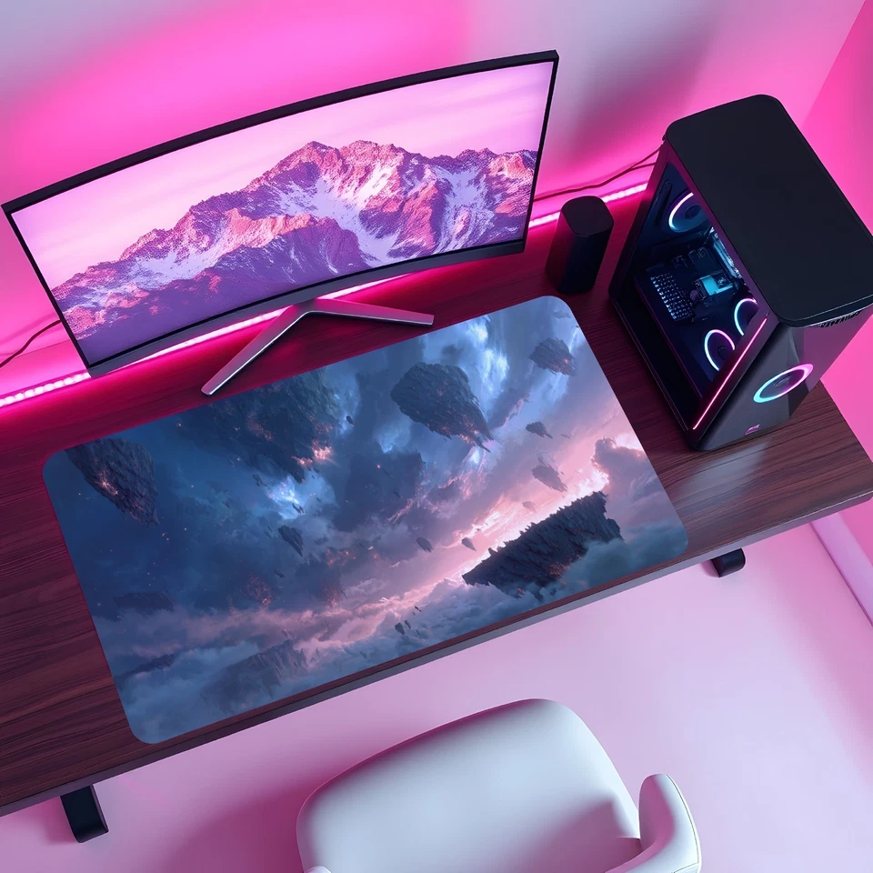 Alfombra de juego Shattered Floating Islands Magic The Gathering - Alfombra de juego Glowing Fantasy Sky Foto 4 de 4