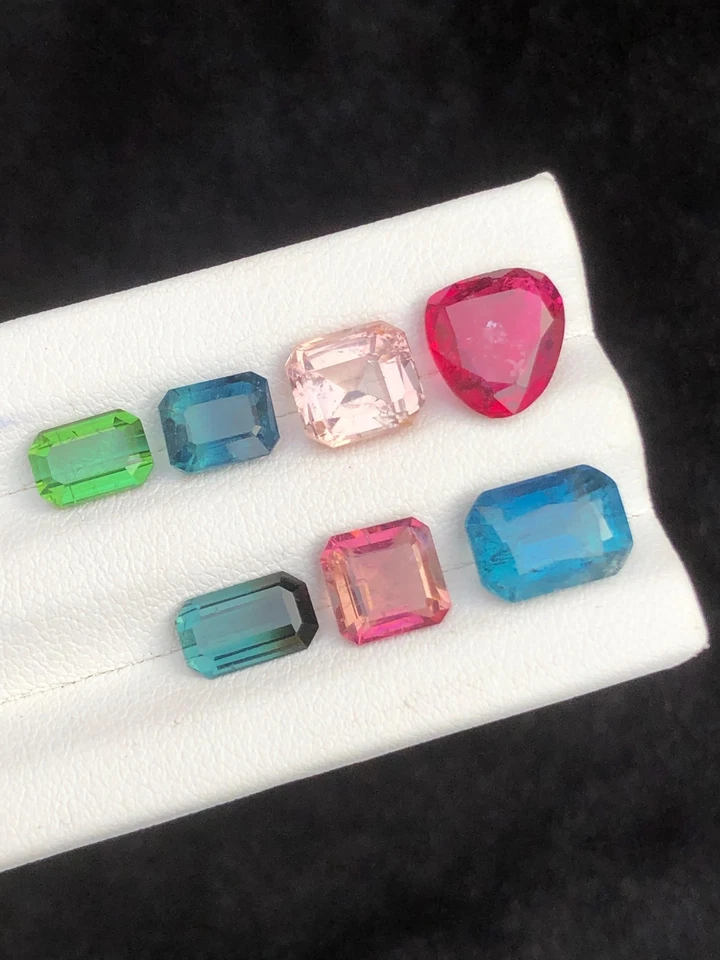 15 Ct Natural Multi-Color Tourmaline Lot 10x7x6 to 7x5x3mm From Afghanistan - Image 3 of 4