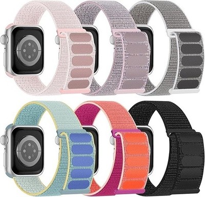 6 Pack Sport Nylon Loop Bands Compatible with Apple Watch Band 40Mm 41Mm 38Mm 42