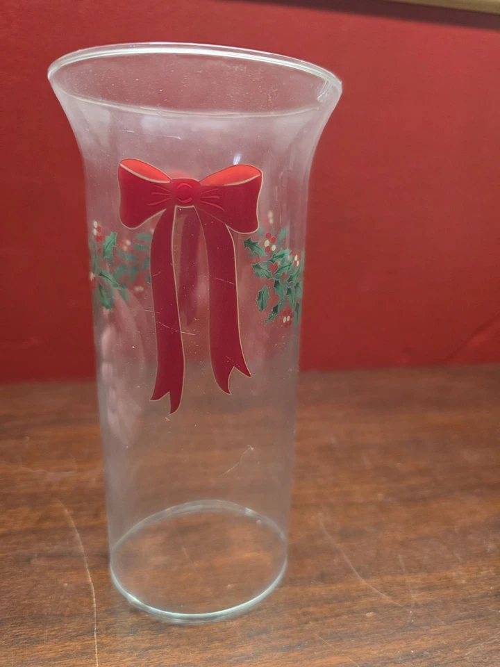 7"x 3" CYLINDRICAL w/ FLARED TOP CHIMNEY CLEAR GLASS CANDLE COVER - Image 3 of 4