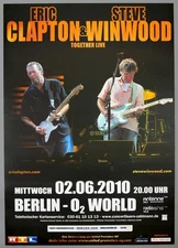 ERIC CLAPTON + STEVE WINWOOD – rare original Berlin 2010 concert poster