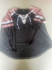 Gray/pink/white Sweatshirt Women s
