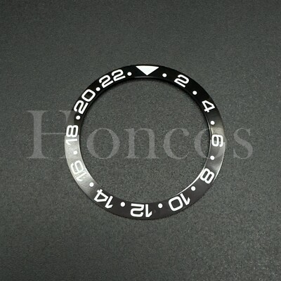 38 MM Ceramic Black Gray Bezel insert GMT Fits for Rolex GMT
