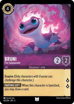 1x Bruni - Fire Salamander NM Eng Lorcana - Shimmering Skies