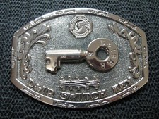 DULUTH AND IRON RANGE SWITCH KEY BELT BUCKLE VINTAGE RARE 1981 59 OF 200 
