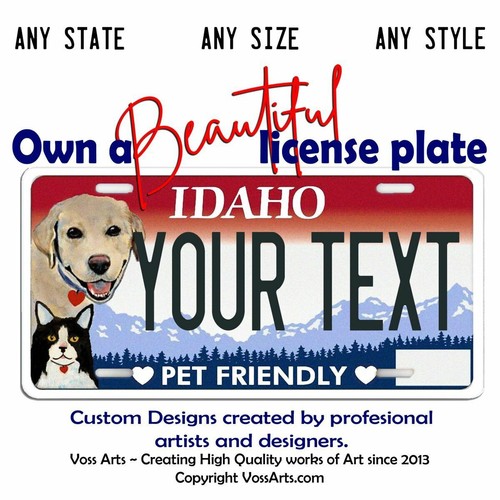 IDAHO License Plate Pet Friendly custom personalized YOUR TEXT Car Bike Key Tag - Picture 5 of 7