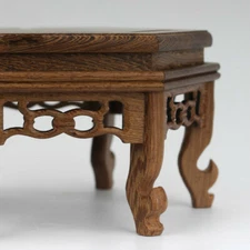 Natural Annatto Pedestal Base Flower Pot Plant Vase Display Stand Crafts Vintage