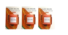 3 x Glow Recipe Papaya Sorbet Enzyme Cleansing Balm 3 ml. / 0.1 fl. oz. Trav Siz