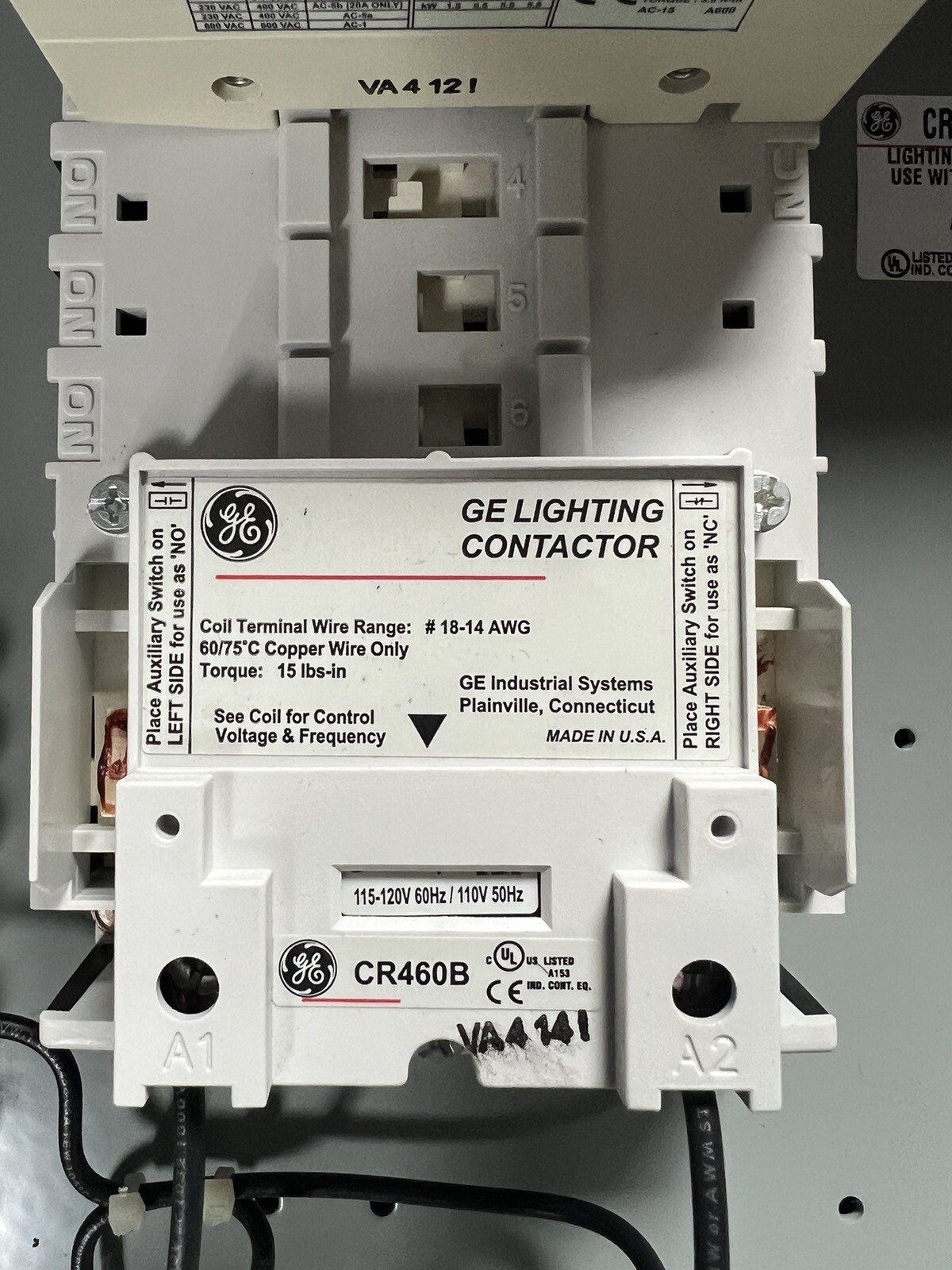 NEW GE CR460B LIGHTING CONTACTOR CR460XP32 IN ENCLOSURE CR460XE1D BRAND NEW eBay