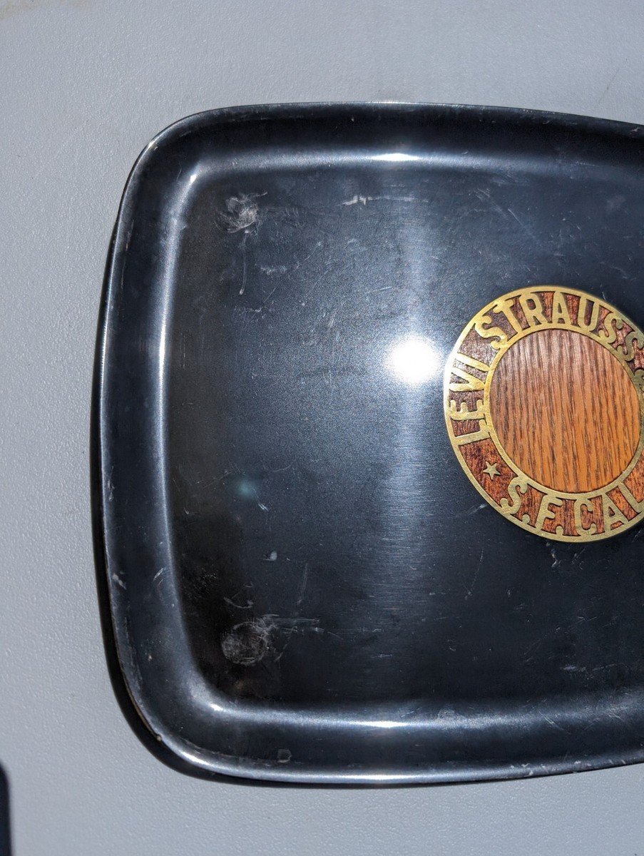 Vintage Levi Strauss Jeans Employee Presentation Inlaid Platter