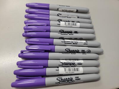 Sharpie Fine Point Permanent Marker Purple (SAN 30038) 12 Each