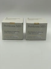 2x Perricone MD Smoothing & Brightening Under-Eye Cream 0.5 fl oz Lot Of 2