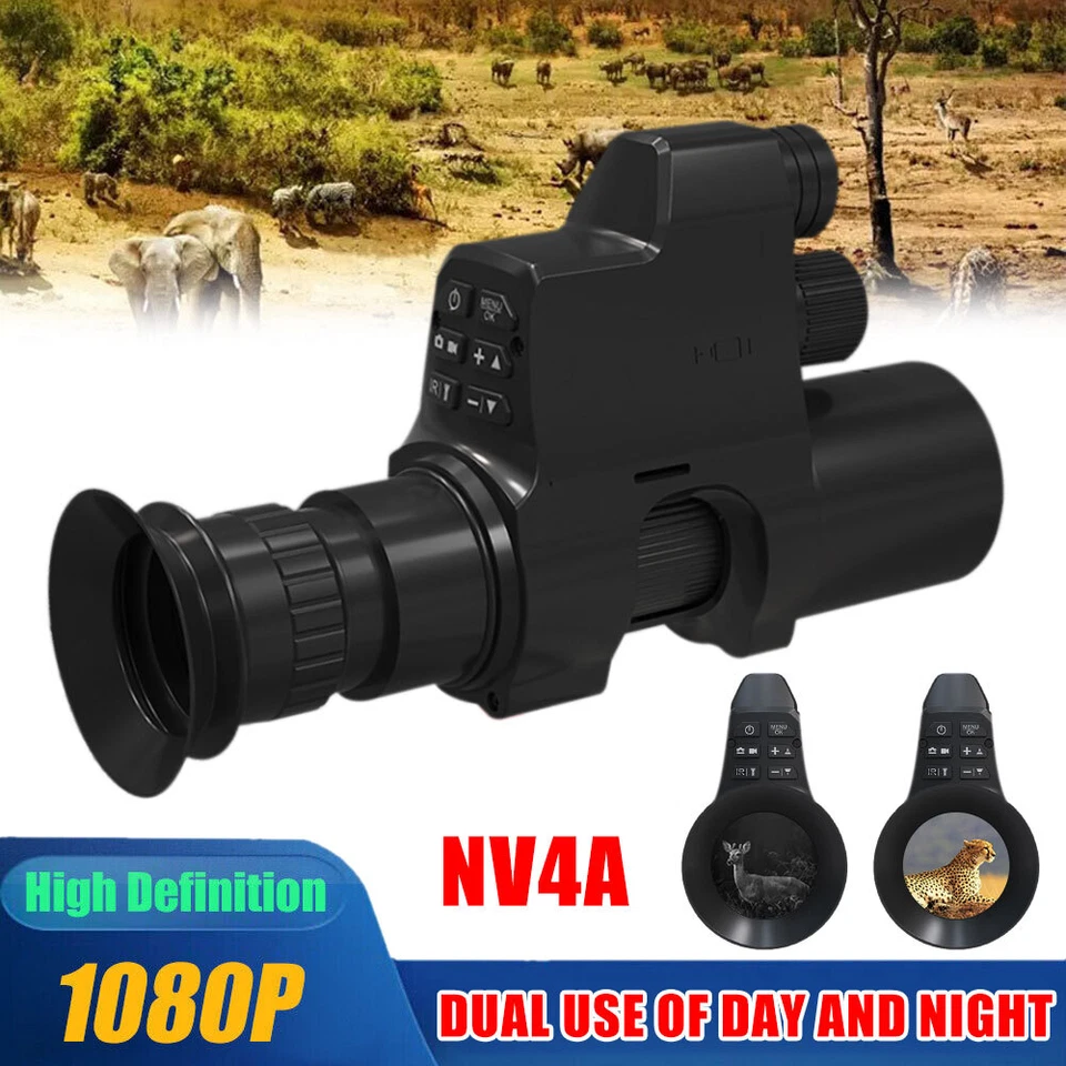 NV4A Night Vision Telescope Hunting 4XZoom 850nm/940nm Infrared Camera Monocular - Image 3 of 4