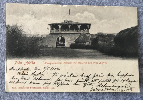 Massaua, Från Afrika, Missionsstationen Moncollo, Ansichtskarte 1902, Eritrea