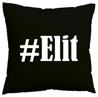 Kissenbezug #Elit I love Elit Schwarz 102429