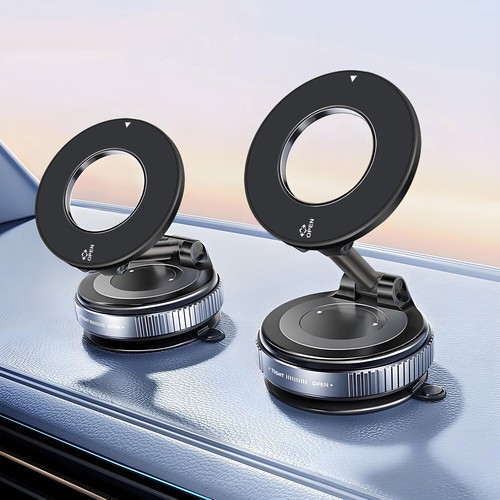 Vacuum Magnetic Phone Holder Stand For iPhone 16 15 14 13 12 For Your Car/Desk - Picture 7 of 20
