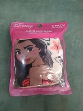 Disney 4 Pack Cloth Face Mask Moana Kids Age 4 and Up