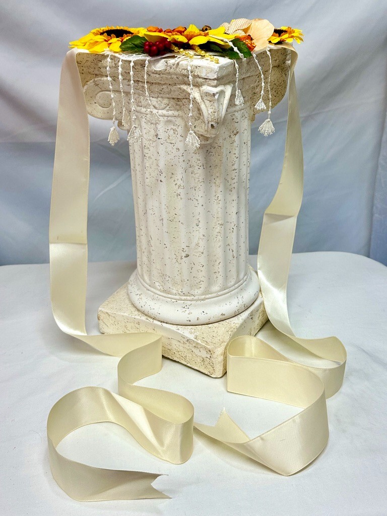 Maternity belt Bump Sash, Photoshoot, Ylw Sunflwrs, Berries, 6'8" length, burlap