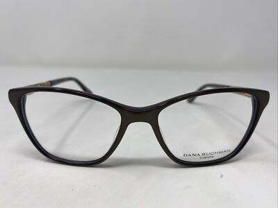 Dana Buchman FAUVE BR 51-16-135 Brown Plastic Full Rim Eyeglasses Frame IV18