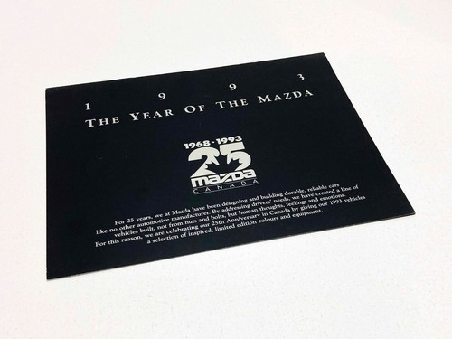 1993 Mazda Miata RX-7 MX-3 MX-6 323 MPV 626 929 Protege 25 Anniversary Brochure - Picture 1 of 1