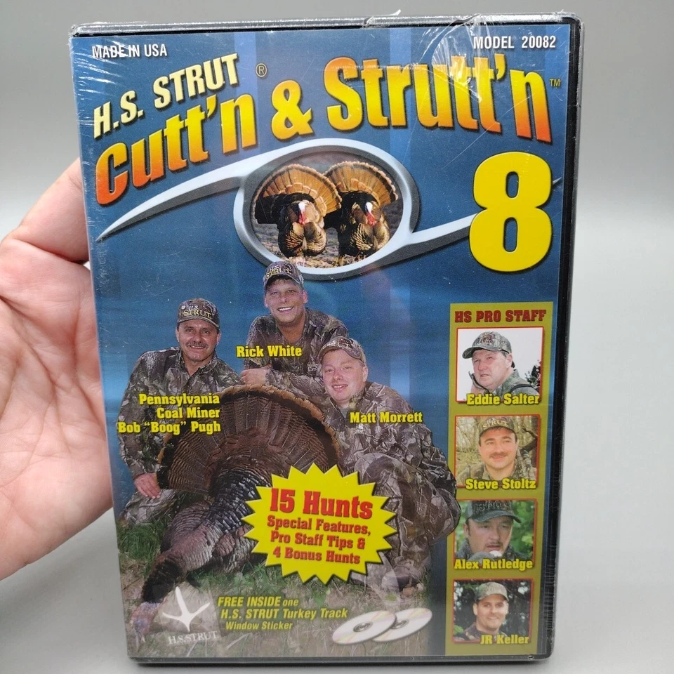 H.S. Strut Cutt'n & Strutt'n 8 2003 Hunter Specialties Turkey Hunting DVD Sealed Foto 2 de 4