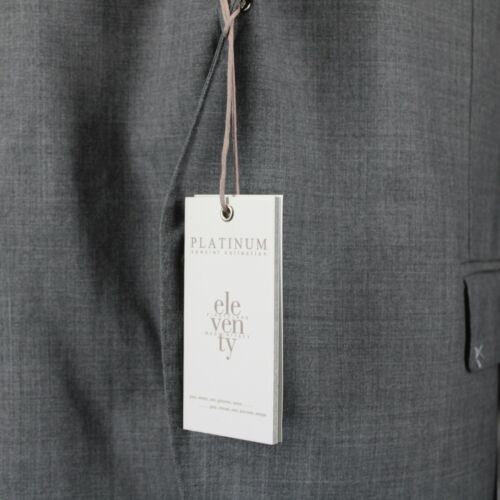 Eleventy Platinum NWT Wool Sport Coat / Blazer Size 58 (48R US) In Solid Gray - Picture 3 of 8