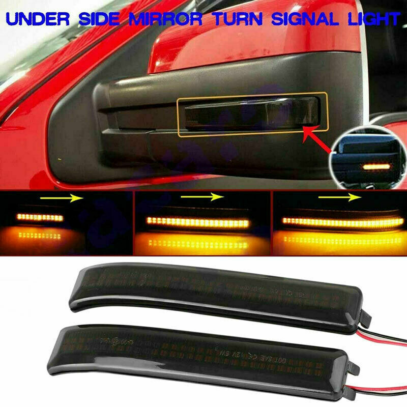 Fit 09-14 Ford F-150 Clear Lens Side Mirror Turn Signal Marker Reflector Light Y
