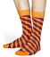 Miniaturansicht 1  - Happy Socks Socken Wave Polka Sock Wellenmuster, breite Streifen, orange / lila