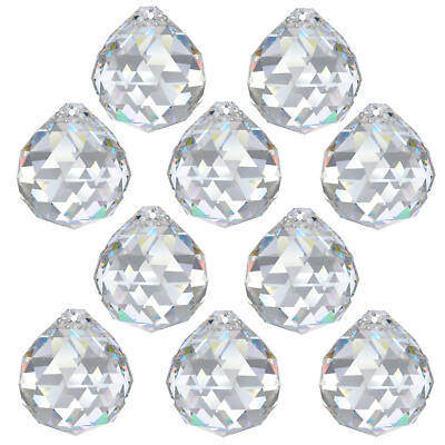 10x Regenbogenkristall Kugel Ø20mm Crystal 30%PbO~ Kronleuchter Lüster Feng Shui