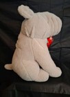 Gray BULL DOG PLUSH 13" with Red Tie with Hearts on It Shar Pei, Retired Dan Dee — photo 5
