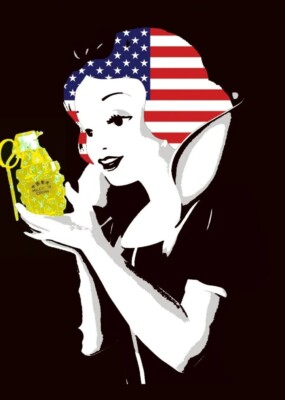 DEATH NYC ltd ed signed disney banksy art print 45x32cm Snow White