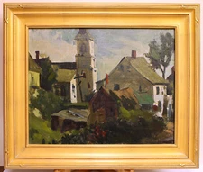 ROCKPORT, MA, Cleaves Street scene by William Millett, circa 1950