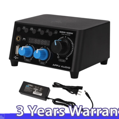 MA12070P Bluetooth Digital Power Amp 68W+68W HiFi MP3 Music Player w/ Adapter
