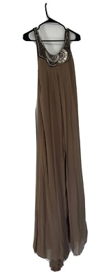 BCBG Nude & Silver Embellished Gown - NWT (see notes)