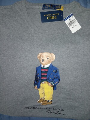 NWT NEW Men's Polo Ralph Lauren Preppy Bear Short Sleeve T