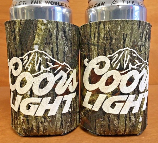 Coors Light Real Tree Camo Beer Can / Bottle Koozie Cooler Two (2