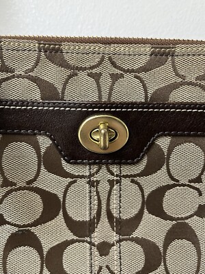 バッグ Coach accessory pouch vintage signature Coach Vintage Signature Swingpack Crossbody Bag Purse Turnlock