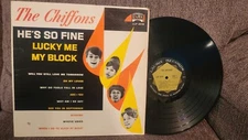 CHIFFONS ~"HE'S SO FINE" LP LAURIE  LLP-2018 SIGNED